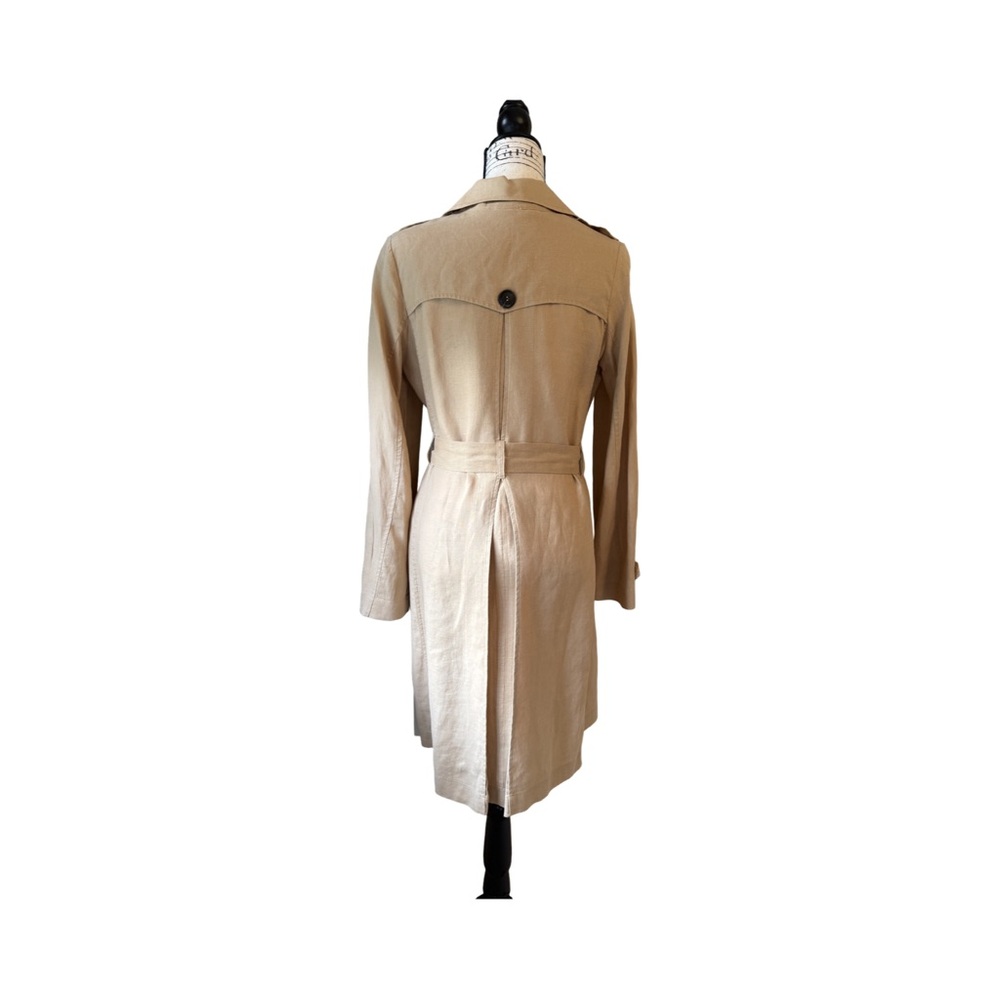 Eva Franco Women’s 100% Linen Trench Coat Size S  Excellent Condition - Picture 4 of 6